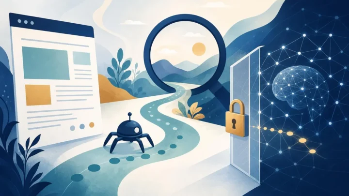 Google検索用クローラーと生成AI利用の制御を分けて表現したイラスト